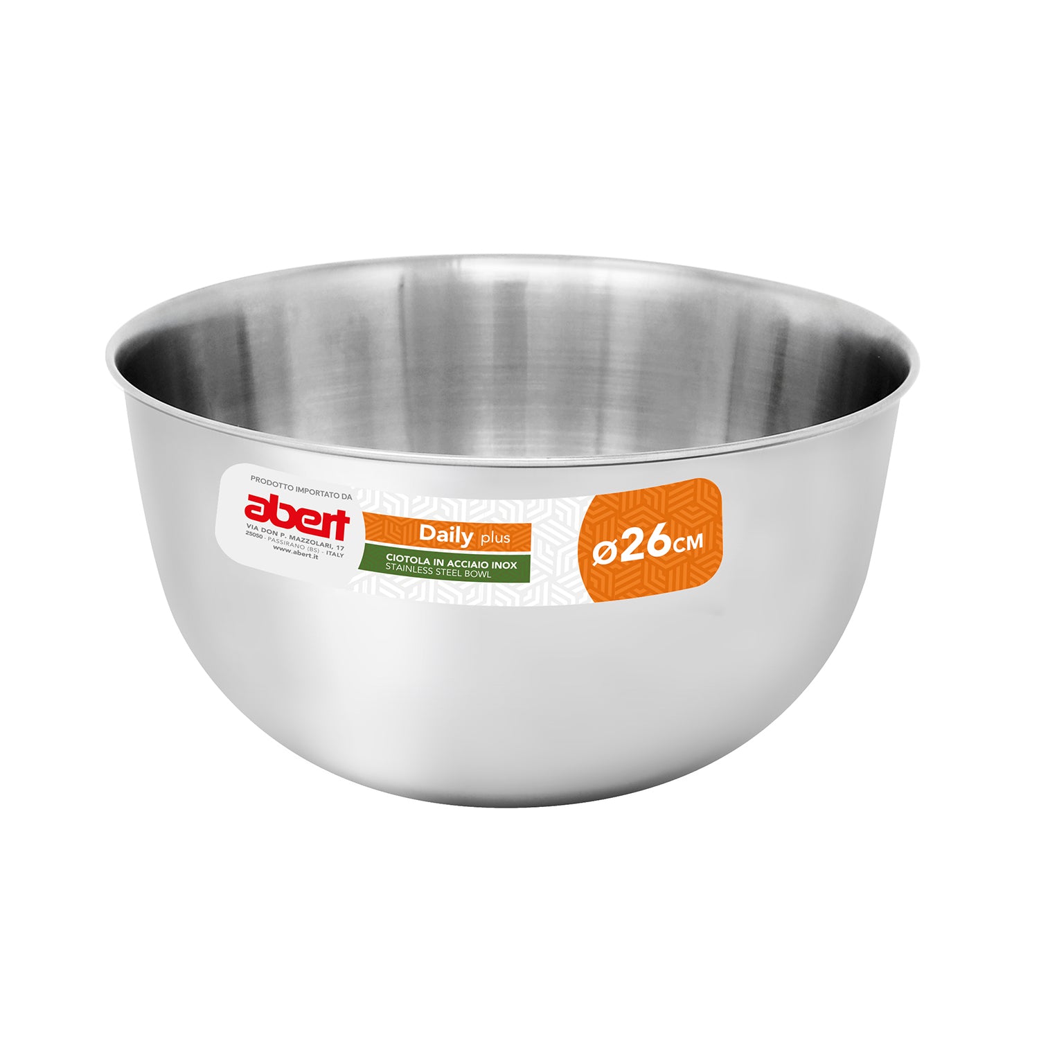 ABERT - Ciotola in Acciaio Inox Linea Daily Plus diametro 26 cm